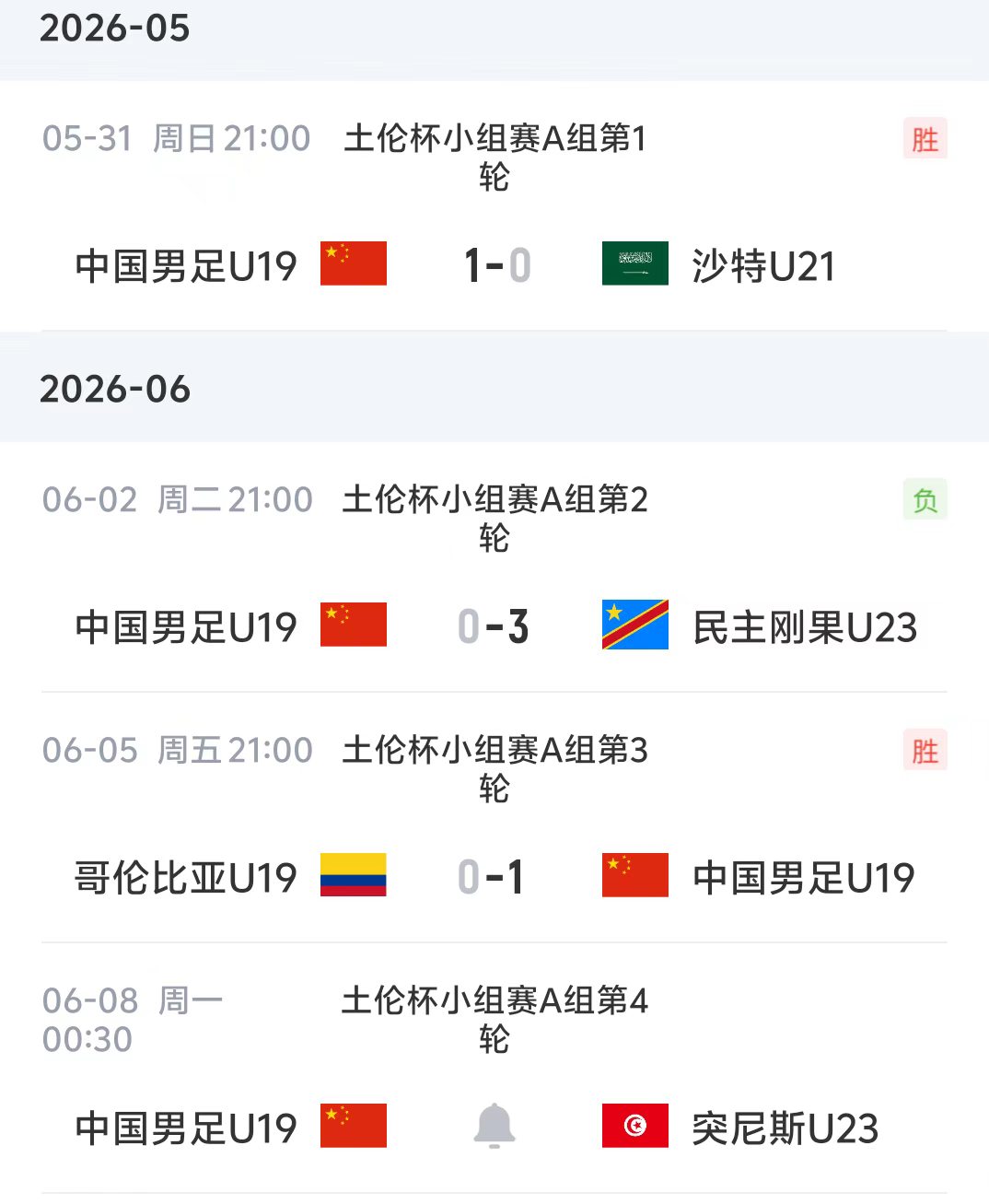 U19国足土伦杯末轮战突尼斯U23 贾伟伟苗润东先发 U19国足土伦杯末轮战突尼斯U23 贾伟伟苗润东先发